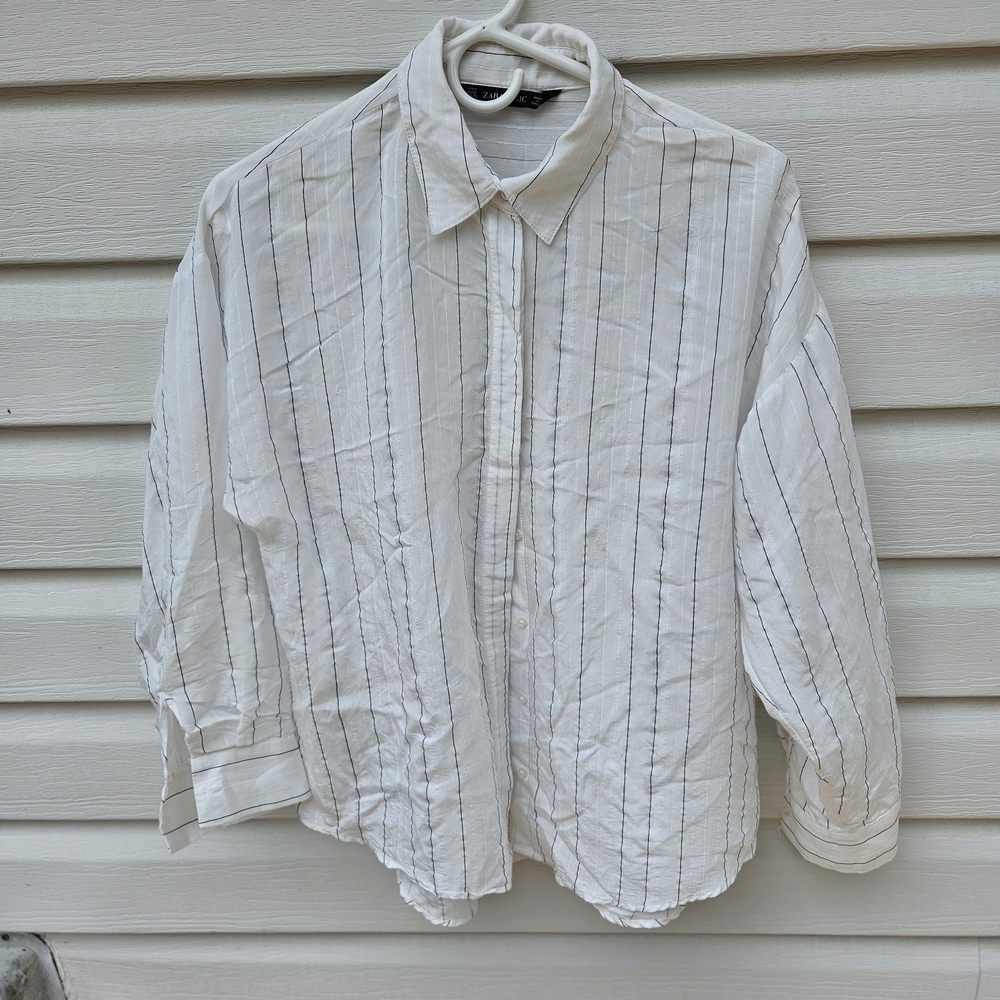 Zara Casual Button Up Blouse